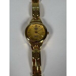 Vintage Omax Quartz Gold Tone Women's Watch Bracelet Japan